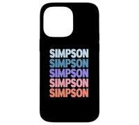 Funny Modern Repeated Text Design Last Name Simpson Carcasa para iPhone 14 Pro MAX