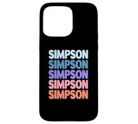 Funny Modern Repeated Text Design Last Name Simpson Carcasa para iPhone 15 Pro MAX