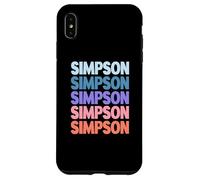 Funny Modern Repeated Text Design Last Name Simpson Carcasa para iPhone XS MAX