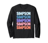 Funny Modern Repeated Text Design Last Name Simpson Manga Larga