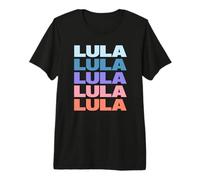 Funny Modern Repeated Text Design Lula Camiseta Premium