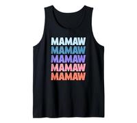 Funny Modern Repeated Text Design Mamaw Grandmother Camiseta sin Mangas