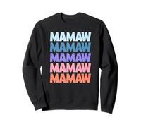 Funny Modern Repeated Text Design Mamaw Grandmother Sudadera