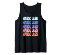 Funny Modern Repeated Text Design Mango Lassi Camiseta sin Mangas