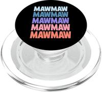 Funny Modern Repeated Text Design Mawmaw Grandmother PopSockets PopGrip para MagSafe