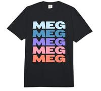 Funny Modern Repeated Text Design Meg Comfort Colors Adult Heavyweight T-Shirt