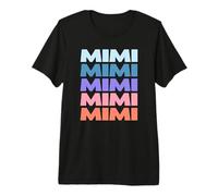 Funny Modern Repeated Text Design Mimi Grandmother Camiseta Premium