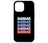 Funny Modern Repeated Text Design Mimi Grandmother Carcasa para iPhone 12 Pro MAX