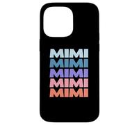 Funny Modern Repeated Text Design Mimi Grandmother Carcasa para iPhone 14 Pro MAX