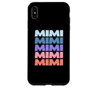 Funny Modern Repeated Text Design Mimi Grandmother Carcasa para iPhone XS MAX