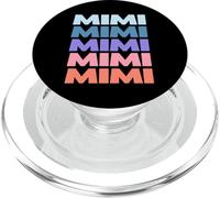 Funny Modern Repeated Text Design Mimi Grandmother PopSockets PopGrip para MagSafe
