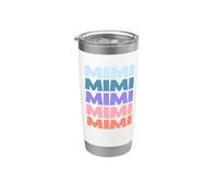 Funny Modern Repeated Text Design Mimi Grandmother Vaso térmico de acero inoxidable de doble pared