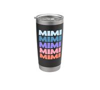 Funny Modern Repeated Text Design Mimi Grandmother Vaso térmico de acero inoxidable de doble pared
