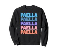 Funny Modern Repeated Text Design Paella Spain Sudadera