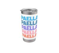 Funny Modern Repeated Text Design Paella Spain Vaso térmico de acero inoxidable de doble pared