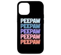 Funny Modern Repeated Text Design Peepaw Grandpa Granddad Carcasa para iPhone 12/12 Pro