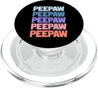 Funny Modern Repeated Text Design Peepaw Grandpa Granddad PopSockets PopGrip para MagSafe