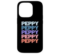 Funny Modern Repeated Text Design Peppy Grandpa Granddad Carcasa para iPhone 14 Pro