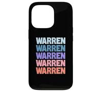 Funny Modern Repeated Text Design Warren Carcasa para iPhone 13 Pro
