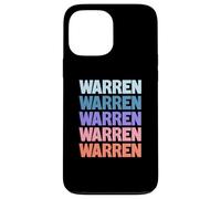 Funny Modern Repeated Text Design Warren Carcasa para iPhone 13 Pro Max