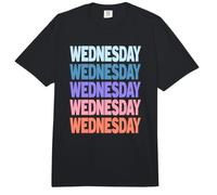 Funny Modern Repeated Text Design Wednesday Comfort Colors Adult Heavyweight T-Shirt