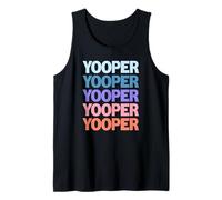 Funny Modern Repeated Text Design Yooper Upper Michigan Camiseta sin Mangas
