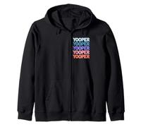 Funny Modern Repeated Text Design Yooper Upper Michigan Sudadera con Capucha