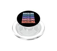 Funny Modern Repetitive Text Design Barcelona Spain PopSockets PopGrip para MagSafe