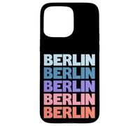 Funny Modern Repetitive Text Design Berlin Germany Carcasa para iPhone 15 Pro MAX