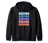 Funny Modern Repetitive Text Design First Name Ariana Sudadera con Capucha