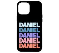 Funny Modern Repetitive Text Design First Name Daniel Carcasa para iPhone 12 Pro MAX
