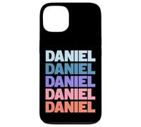 Funny Modern Repetitive Text Design First Name Daniel Carcasa para iPhone 13