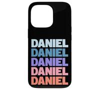 Funny Modern Repetitive Text Design First Name Daniel Carcasa para iPhone 13 Pro