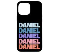 Funny Modern Repetitive Text Design First Name Daniel Carcasa para iPhone 13 Pro MAX