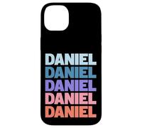 Funny Modern Repetitive Text Design First Name Daniel Carcasa para iPhone 14 Plus
