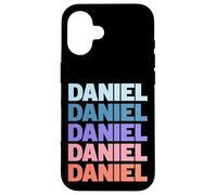 Funny Modern Repetitive Text Design First Name Daniel Carcasa para iPhone 16