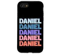 Funny Modern Repetitive Text Design First Name Daniel Carcasa para iPhone SE (2020) / 7/8