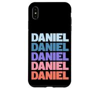 Funny Modern Repetitive Text Design First Name Daniel Carcasa para iPhone XS MAX