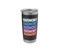 Funny Modern Repetitive Text Design First Name Harmony Vaso térmico de acero inoxidable de doble pared