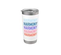 Funny Modern Repetitive Text Design First Name Harmony Vaso térmico de acero inoxidable de doble pared
