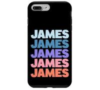 Funny Modern Repetitive Text Design First Name James Carcasa para iPhone 7 Plus/8 Plus