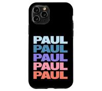Funny Modern Repetitive Text Design First Name Paul Carcasa para iPhone 11 Pro
