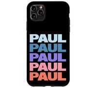 Funny Modern Repetitive Text Design First Name Paul Carcasa para iPhone 11 Pro Max