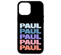 Funny Modern Repetitive Text Design First Name Paul Carcasa para iPhone 12 Pro Max
