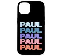 Funny Modern Repetitive Text Design First Name Paul Carcasa para iPhone 13