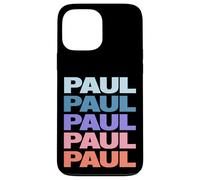 Funny Modern Repetitive Text Design First Name Paul Carcasa para iPhone 13 Pro Max