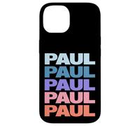 Funny Modern Repetitive Text Design First Name Paul Carcasa para iPhone 14