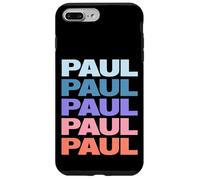Funny Modern Repetitive Text Design First Name Paul Carcasa para iPhone 7 Plus/8 Plus