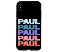 Funny Modern Repetitive Text Design First Name Paul Carcasa para iPhone XS Max