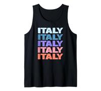 Funny Modern Repetitive Text Design Italy Europe Camiseta sin Mangas